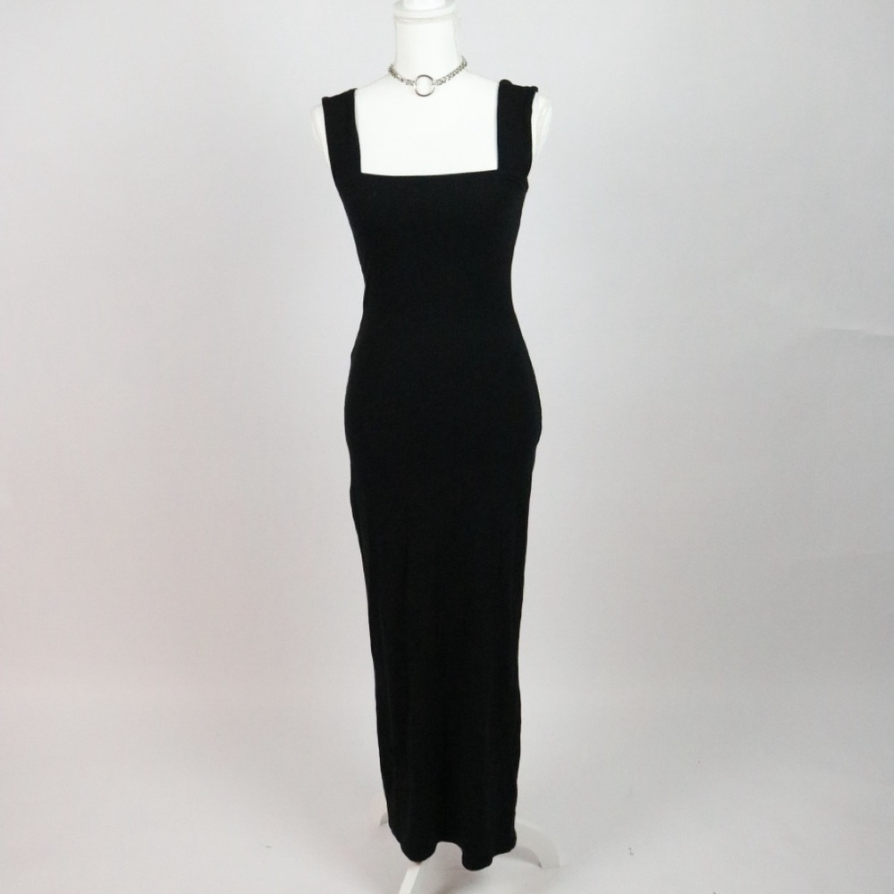 Reformation Knit Black Maxi Dress